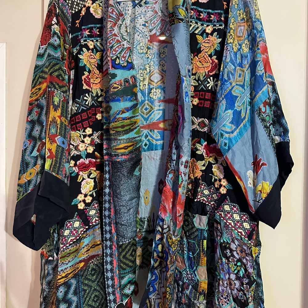 Colorful Floral Patchwork Kimono